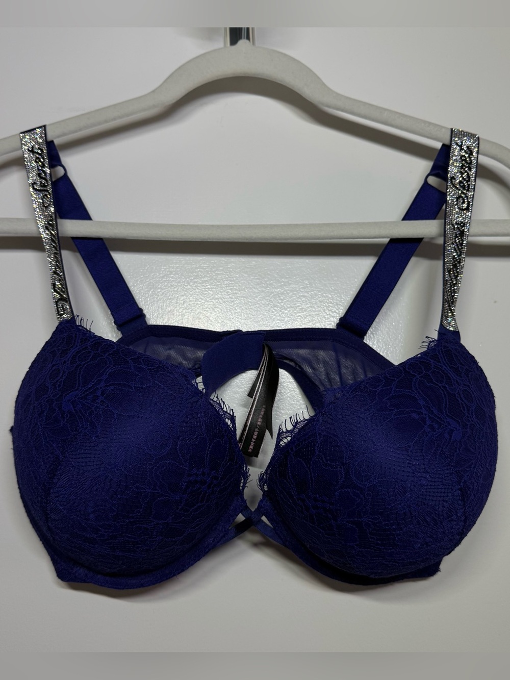 Victoria’s Secret Bombshell Lace Push-Up Bra in Navy Blue - Women Intimates
